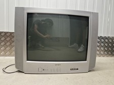 Toshiba 21s23b2 CRT Silver TV Television Perfect for Retro Gaming (No Remote)
