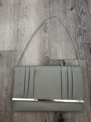 Primark grey clutch bag