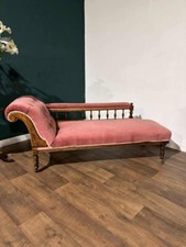 Edwardian Beech Framed Chaise