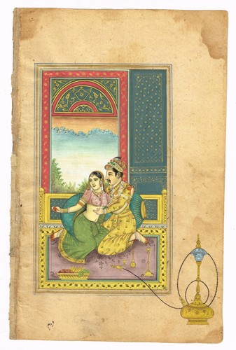 Mughal painting emperor - painting,