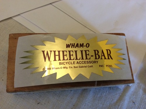 Wham wheelie bar sticker - wham-o,