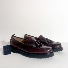 Bass Weejuns X Fred Perry  Tassel Loafers Oxblood Men's UK 10 Brand New