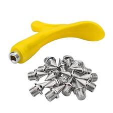 48Pcs Stainless Steel Track Spikes + Wrench Remover tool For Athletic Shoes
