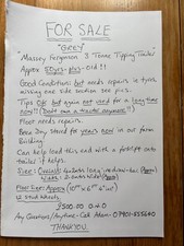 tractor 3 ton tipping trailer