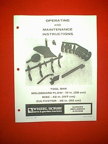 Wheel horse tool - wheel, moldboard