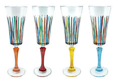 Set of Four 4 Murano Champagne