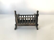 Vintage Metal Dolls House Crib Durham Industries 6cm