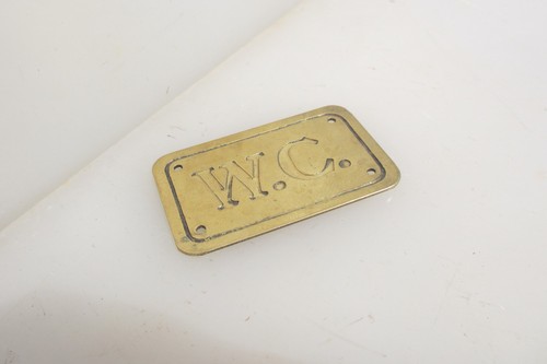 Small vintage brass toilet - small,