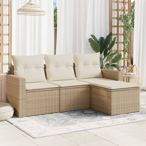 Garden sofa set beige - sofa,