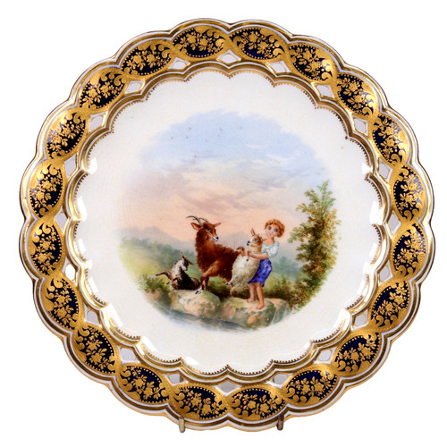 Coalport cabinet plate farming - coalport,