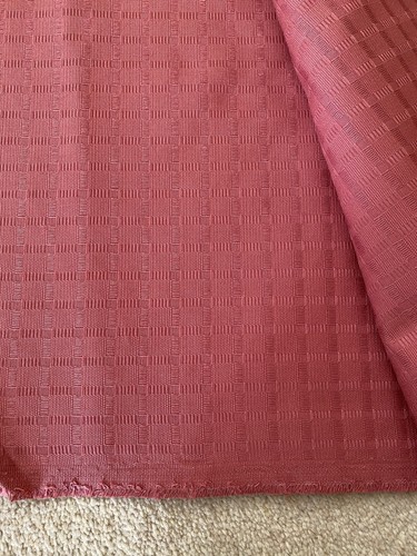 Red woven cotton check - cotton,