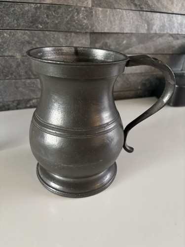 Antique victorian pewter quart - antique,