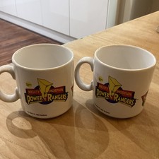 2 x Vintage 1995 Sabans Mighty Morphin Power Rangers Mugs, made in England