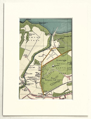 Vintage 1955 edinburgh map - edinburgh,