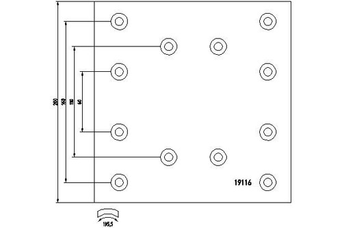Don brake lining kit - lining,