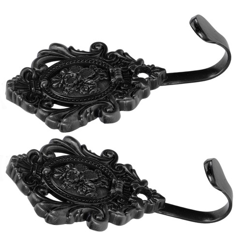 2pcs vintage black zinc alloy - vintage,