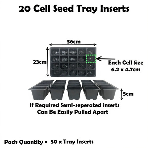 Cell tray inserts - tray, size