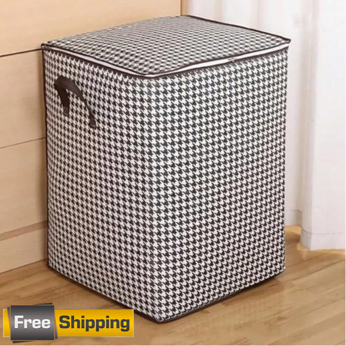 Foldable storage box with lid - with,