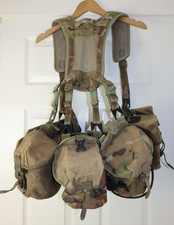 British Army MTP PLCE Webbing Set Yoke, Belt and 5 Pouches Issued Good Cond