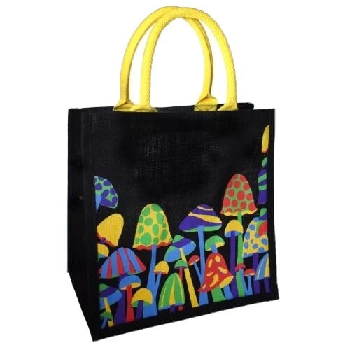 Toadstools jute shopping - toadstools, bag