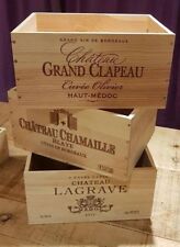 3 X GENUINE FRENCH WOODEN WINE CRATE BOX PLANTER CHILDRENS DRAWERS IKEA STORAGE