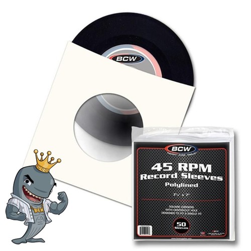 Bcw paper record sleeves - sleeves, 45