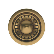 ETAL Sink Strainer Waste Overflow Cover Plate Drainer Plug Gold Kitchen 90mm