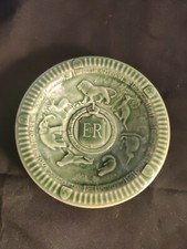 VINTAGE GREEN WADE CORONATION 1953 BRITISH EMPIRE DISH/PLATE 12CM