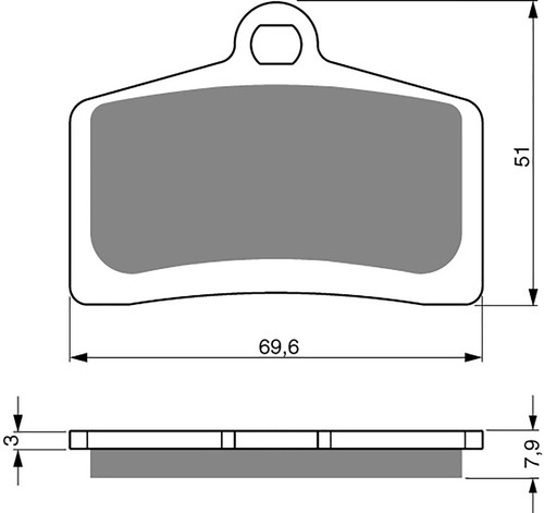 Brake disc pads front - brake, goldfren
