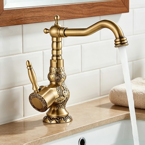 Antique brass bathroom - brass, sink