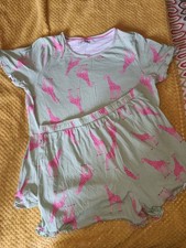 LADIES PYJAMA SHORT SET SIZE 12-14  AVON GIRAFFES T10