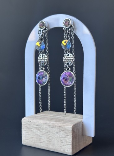 Swarovski long crystals - long, dangle