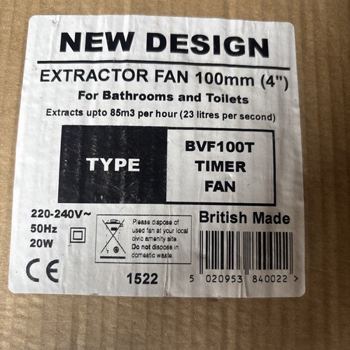 Manrose bvf100t 100mm timer - manrose,