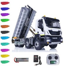 LESU Metal Hydraulic RC Dumper 8x8 Truck 1/14 RTR Remote Control Dump Car Models