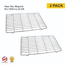 Stainless Steel Cooling Rack Tray Baking Roasting Wire Rack Grid Wire Baking 2pc