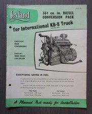 LEYLAND 351 Cu In Diesel Conversion Pack for KB-8 orig 1954 UK Mkt Sales Leaflet