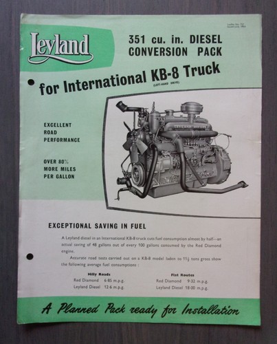 Leyland 351 diesel - cu, in