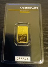 Argor Heraeus Fine Gold Kinebar 5gr Assay Sealed