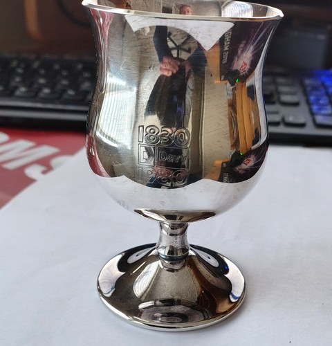 Vintage silver plated goblet - silver,