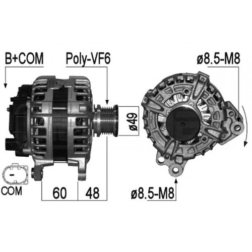 Alternator eb948g cal10471os - alternator,