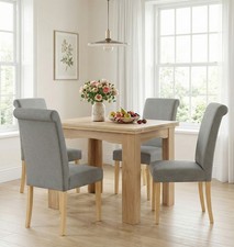 Dining Table Set, Oak Flip Top