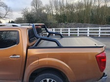 Navara NP300 & X Class 2016-22 Black Roller Shutter & Sports Bar Roll Top