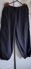 Ladies Parachute Pants Trousers Size S Black