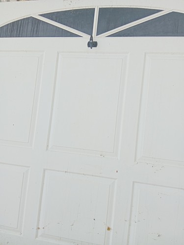 Fiberglass white garage - white, door
