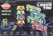 VATOS Rechargeable Laser Tag Guns 4 Player Packs with Receivers for Kids Age 6+