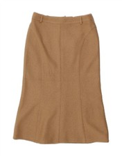 EUGEN KLEIN Womens Trumpet Skirt W30 Medium  Brown Merino Wool CF66
