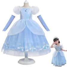 Girls Princess Cinderella Fancy Dress Party Cosplay Costume Outfit Xmas UK