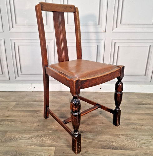 Antique oak dining chair - antique,