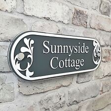 PERSONALISED House Plaque Address Number Sign Name Door Decorative Glass Effect 