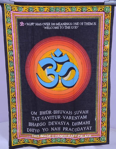 Aum tapestry indian chakra - tapestry,